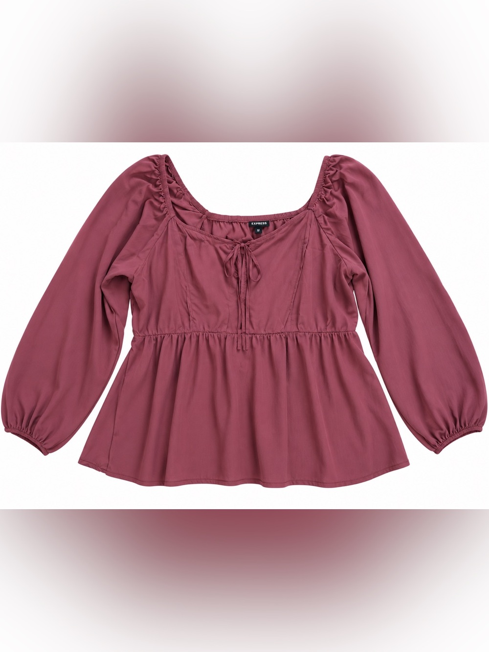 Torrid Mauve Peplum Challis Sweetheart Babydoll Top Size 3